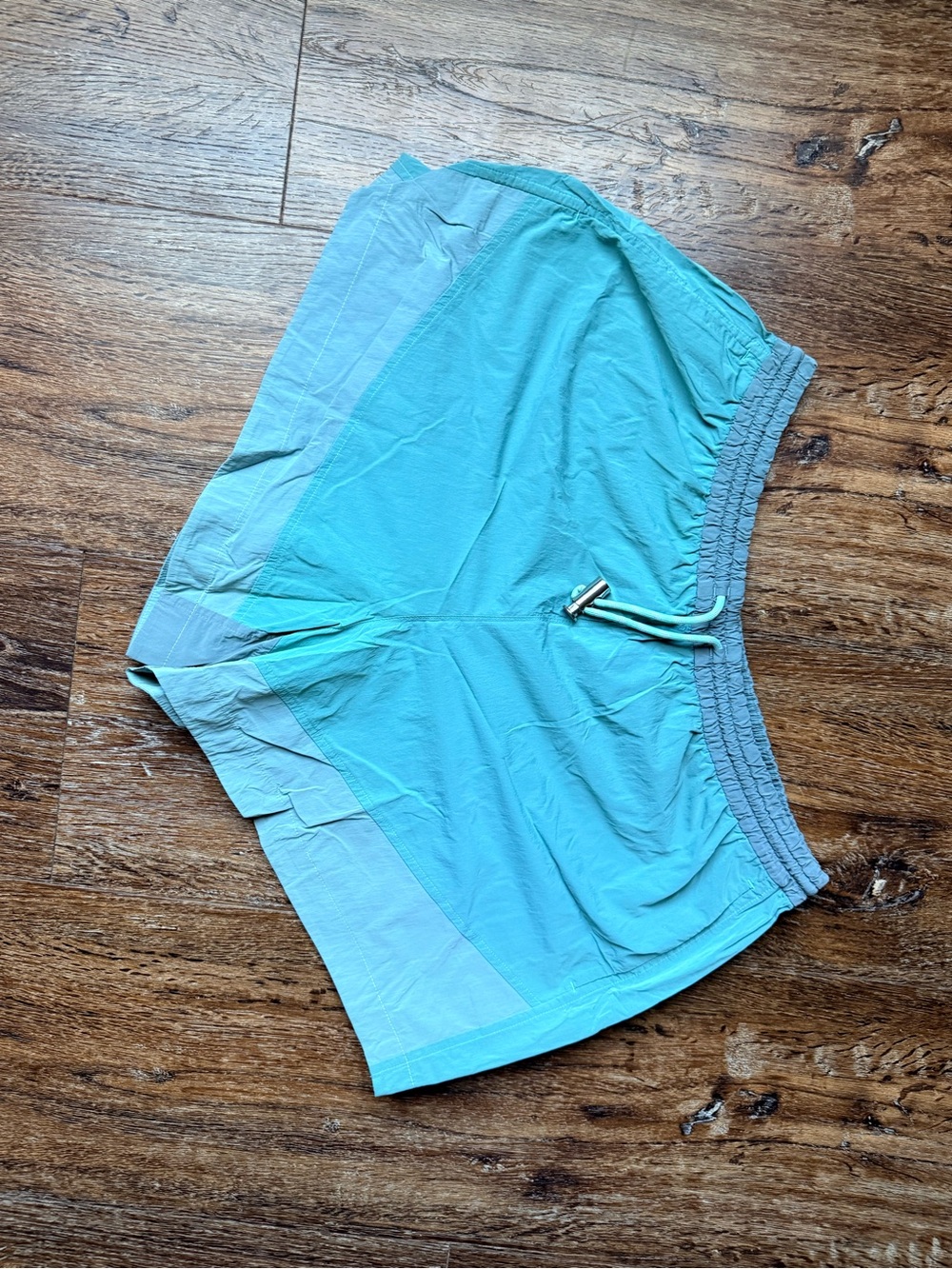 Like new! Turquoise Athletic Shorts with Light Aqua Panels